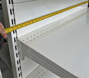 White Single Side 4 Shelve + 1 Base Gondola, Heavy Duty Gondola Shelves Wall Unit HBR-3066W