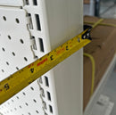 White Single Side 4 Shelve + 1 Base Gondola, Heavy Duty Gondola Shelves Wall Unit HBR-3066W