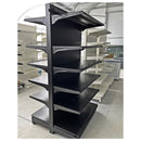 Black Double Sided 4 Shelve + 1 Base Gondola, Heavy Duty Supermarket Shelve HBR-3008B