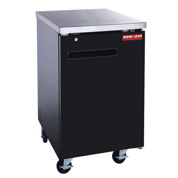 New Air Single Solid Door 23" Back Bar Beverage Refrigerator Cooler - 220 L / 7.8 Cu. Ft. NBB-23-SB