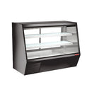 New Air 72″ Gravity Coil Angled Glass 2 Door Floor Refrigerated Display Case NDDC-72-GC