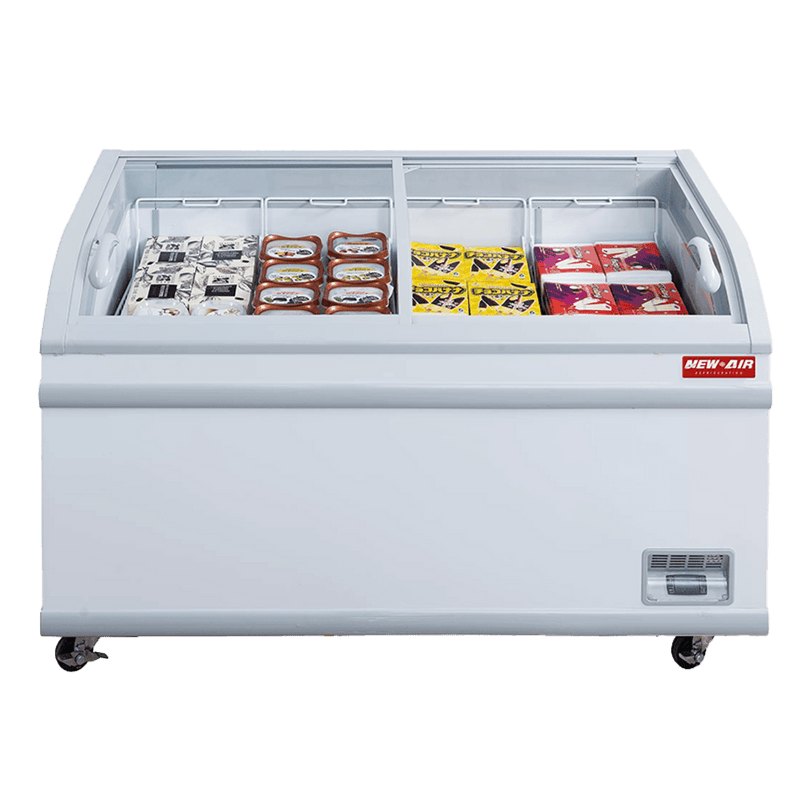 New Air - 56" Curved Glass Island Ice Cream Freezer - NIF-56-CG