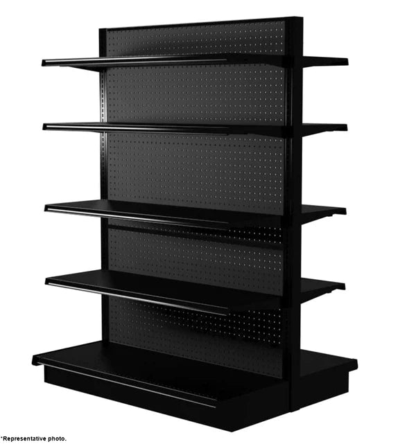 Double Sided Black Gondola Supermarket Shelving YD-S003AB