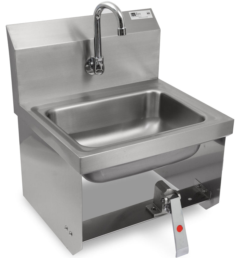 EFI 17″ x 15″ Wall Mounted Hand Sink With Faucet & Splash Guard & Knee Valve SIH817-S-K