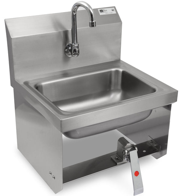 EFI 17″ x 15″ Wall Mounted Hand Sink With Faucet & Knee Valve SIH817-K