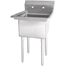 EFI 18″ x 18″ x 11″ Center Drain One Compartment Sink With No Drain Board SI818-1NC