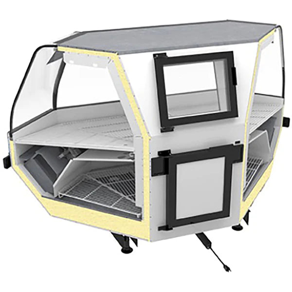 51'' Pro-Kold Curved Glass Meat Case MCRU-52-W