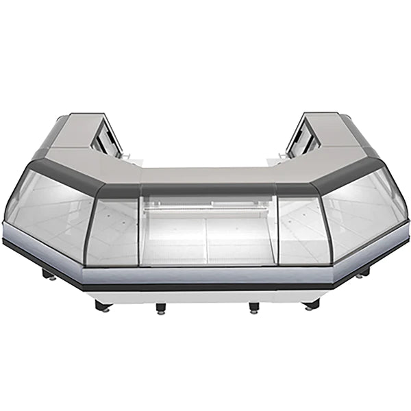 51'' Pro-Kold Curved Glass Meat Case MCRU-52-W
