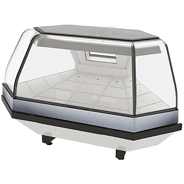 51'' Pro-Kold Curved Glass Meat Case - MCRU-52-W