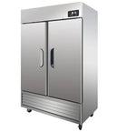 55'' CHEF Double Solid Door Stainless Steel Cooler 46.1 Cu.Ft., LRSR2-H