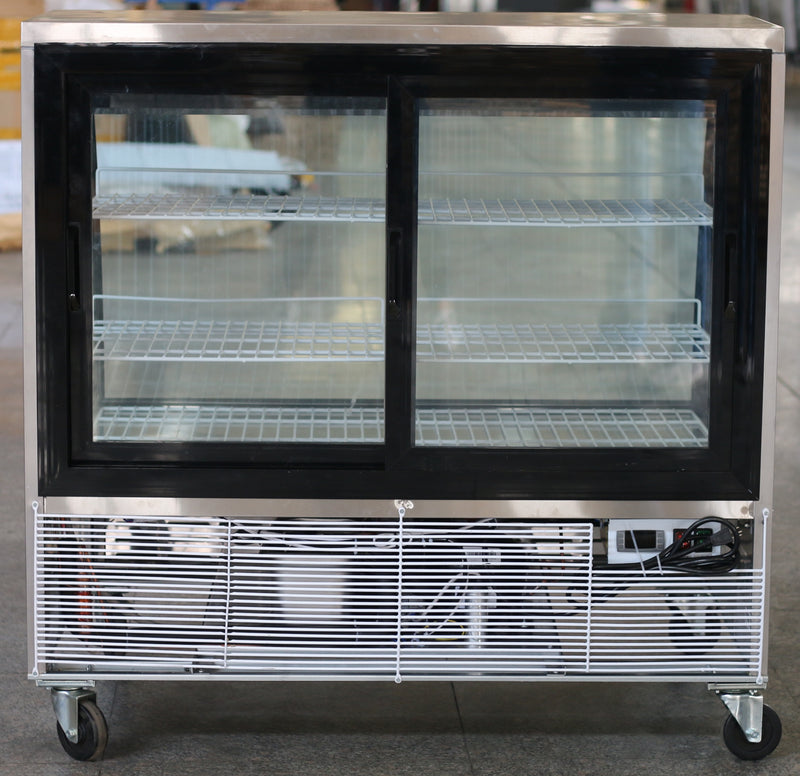 48'' CHEF Stainless Steel Curved Display Cooler 18 Cu.Ft - STD-4832-S