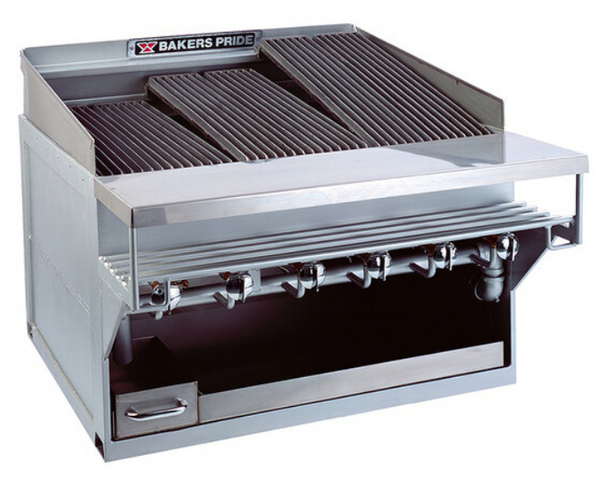 Bakers Pride 33" Natural Gas 6 Burner Heavy Duty Radiant Charbroiler CH-6