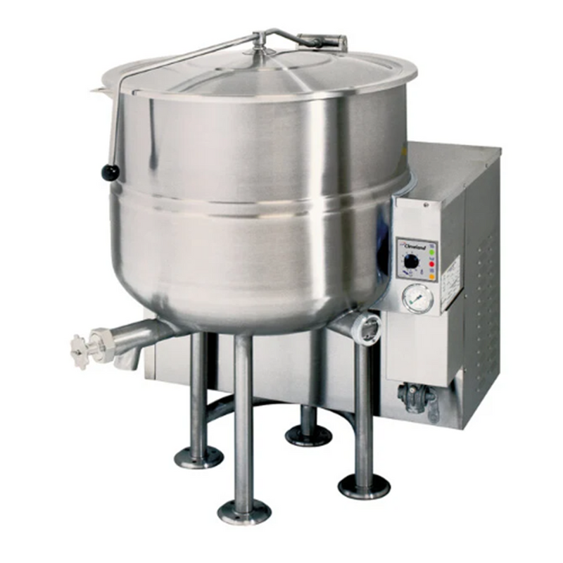 Cleveland KGL-40 Natural Gas 40 Gallon Stationary 2/3 Steam Jacketed Kettle 140,000 BTU Used FOR02283