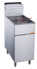 BRIKA Commercial Natural Gas Deep Fryer 50 lbs Oil Capacity 120000 BTU BRF-50