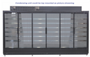 Alaska Line 147.6” Six Doors Multideck Glass Door Cooler Remote HIT-361