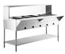 CHEF Electric Five Pan Steam Table with Sneeze Guard Used FOR02373