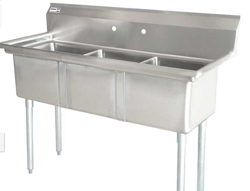Three Compartment Sink 18''x18'' S-60-3C