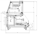 Alaska Line 102'' Remote Gravity Coil Meat Case Grab and Go Cooler HIT-1578
