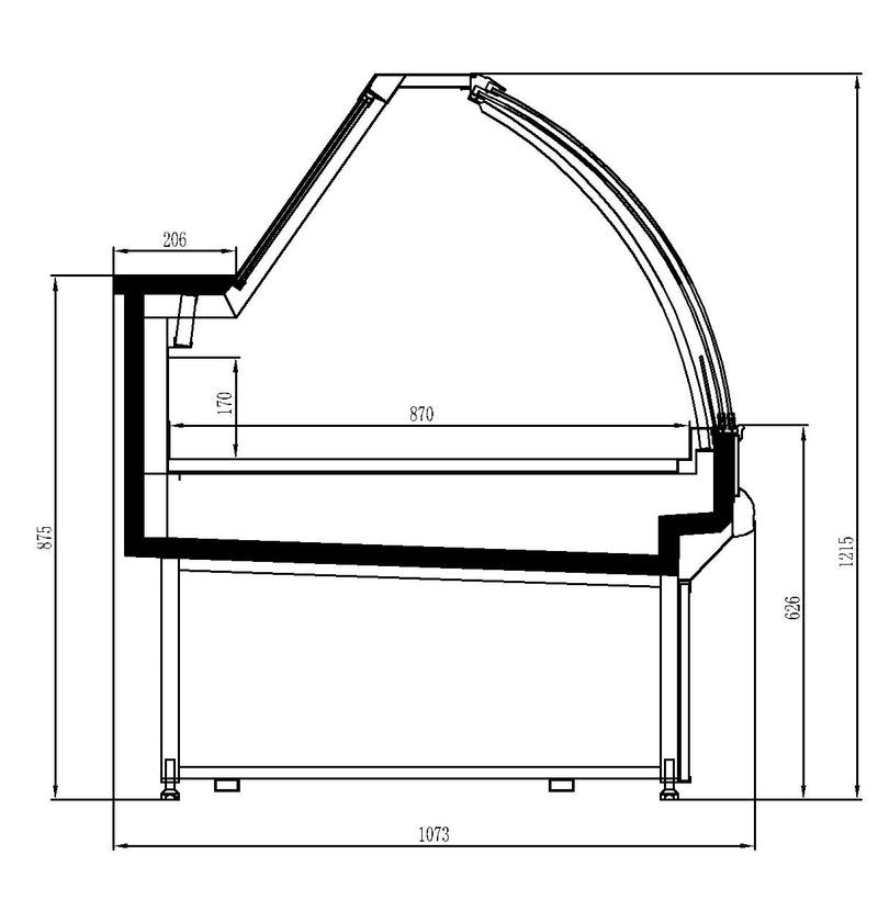 78'' Alaska-Line Meat/Deli Display Cooler 14.4 Cu.Ft., HIT-26
