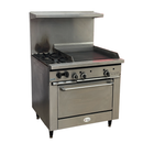 Garland SunFire Series Natural Gas 2 Burner Gas Range with 24" Griddle and Standard Oven 129,000 BTU Used FOR02446