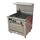 Garland SunFire Series Natural Gas 2 Burner Gas Range with 24" Griddle and Standard Oven 129,000 BTU Used FOR02446