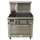 Garland SunFire Series Natural Gas 2 Burner Gas Range with 24" Griddle and Standard Oven 129,000 BTU Used FOR02446