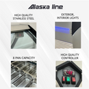 Alaska-Line 8 Pan Gelato Freezer Showcase 8.4 Cu.Ft. Capacity, HIT-816