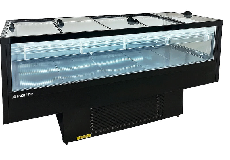 99'' Alaska-Line Double Temperature Island Cooler/Freezer with Door HIT-3