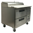 EFI 44" Refrigerated Pizza Prep Table with Two Drawers CPDW2-44VC