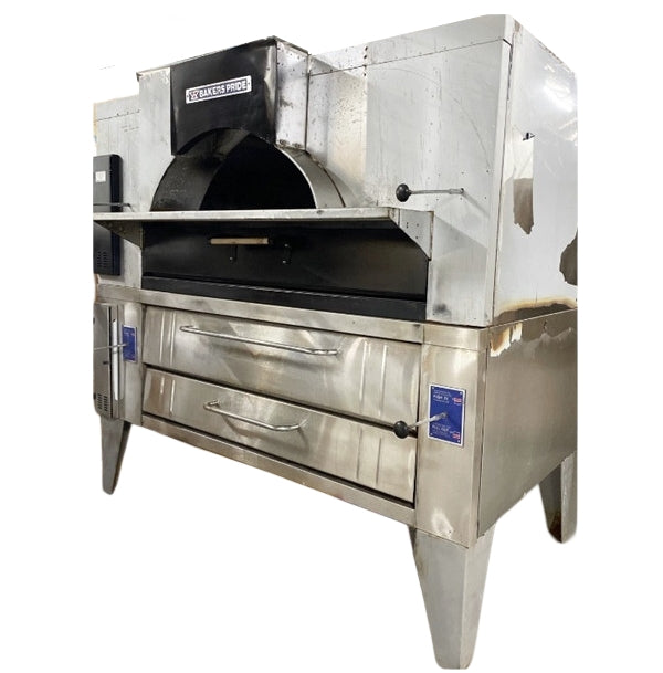 Baker's Pride Double Deck Pizza Oven Stainless Steel Body, FC-616 and Y600, Used FOR01869