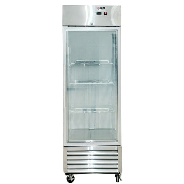 CHEF Reach In Single Glass Door Freezer Used TB-02