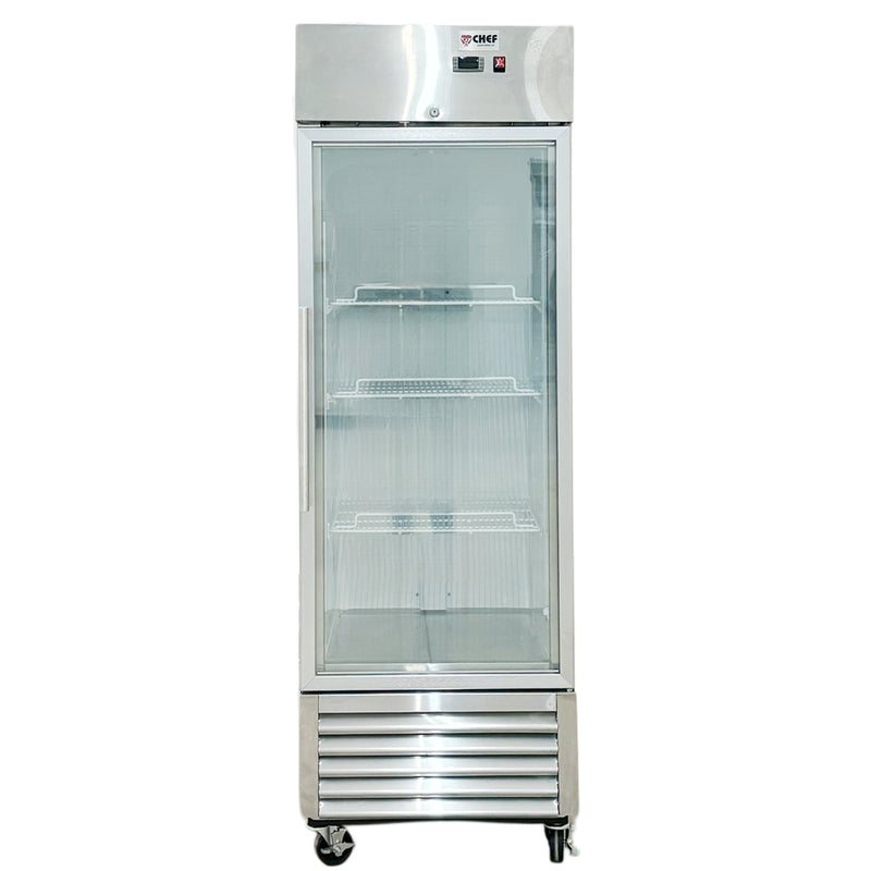 CHEF Reach In Single Glass Door Freezer Used TB-02