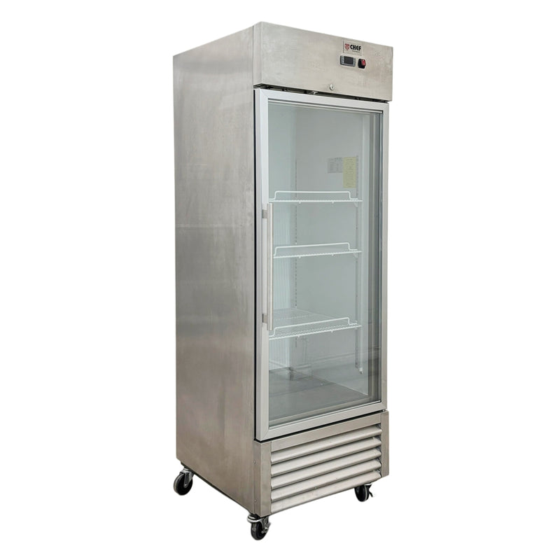 CHEF Reach In Single Glass Door Freezer Used TB-02
