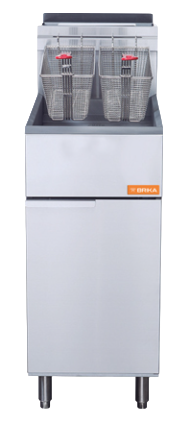 BRIKA Commercial Natural Gas Deep Fryer 40 lbs Oil Capacity 90 000 BTU BFR-40