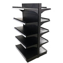 Black Double Side Gondola Supermarket Shelving HD-BA