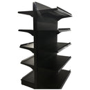 Black Double Side Gondola Supermarket Shelving HD-BA