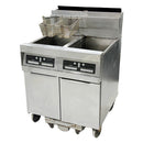 Dean 120,000 BTU 2 Tank Natural Gas Fryer Used FOR02294