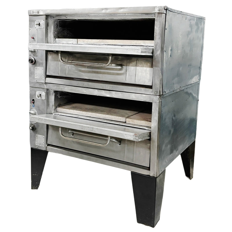 Bakers Pride Double Deck Gas Pizza Oven Used FOR02144