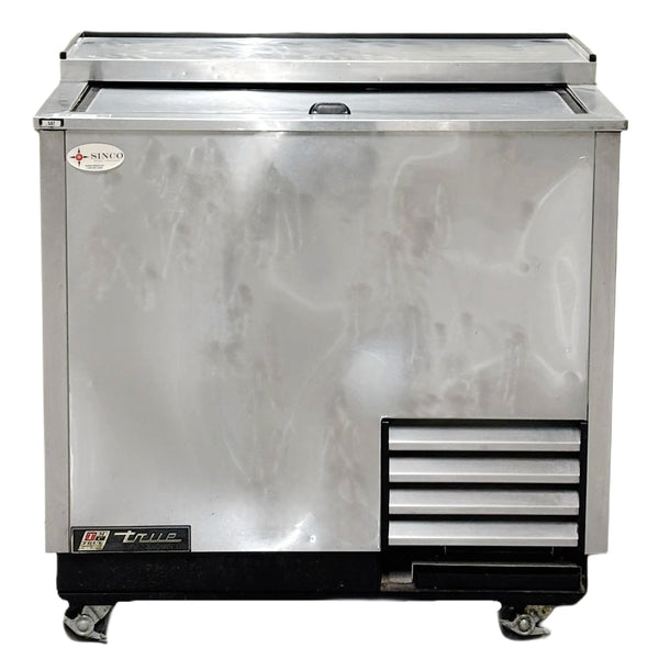 True Solid Slide Lid Stainless Steel Underbar Cooler Used FOR02014