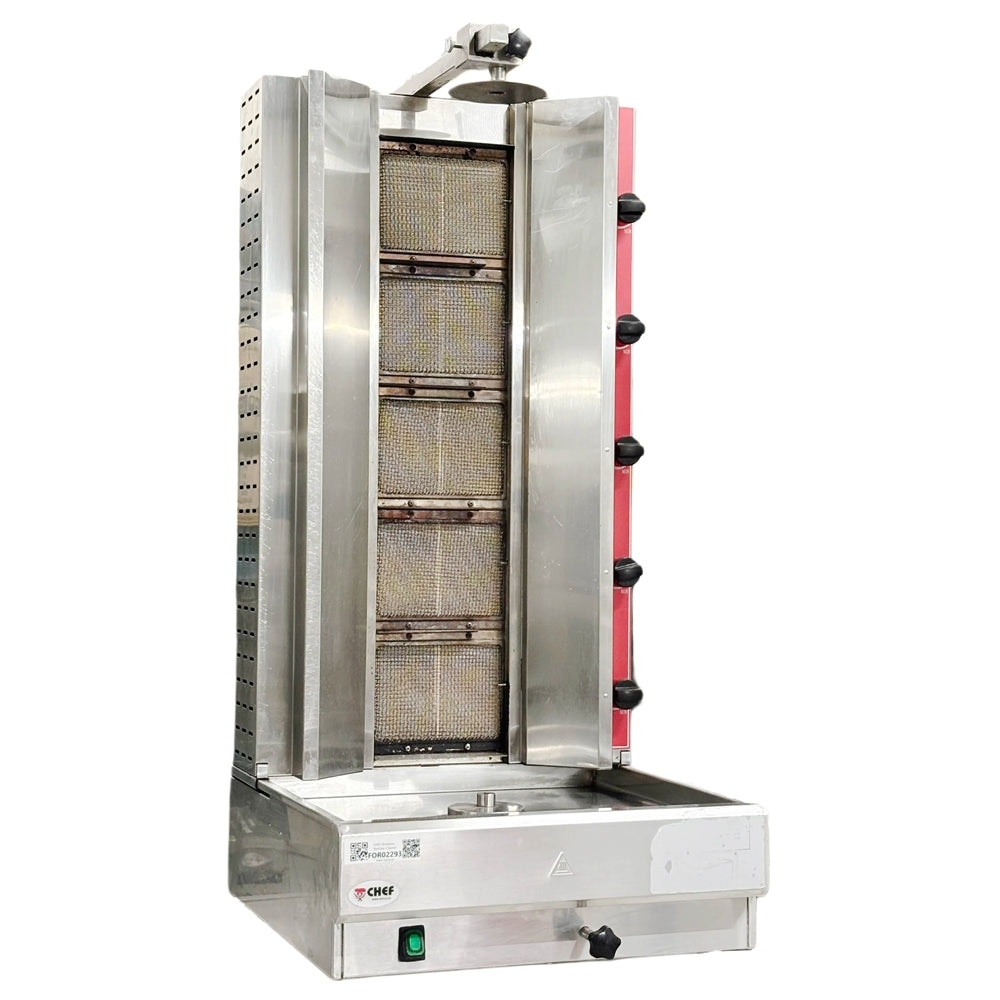 CHEF Shawarma Machine 5 Burner Natural Gas Used FOR02292