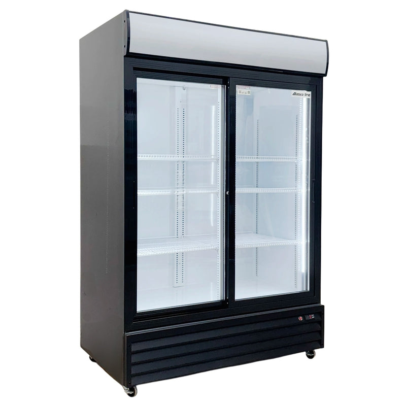 52'' Alaska-Line Double Sliding Glass Door Cooler - 38.3 Cu.Ft. HIT-801