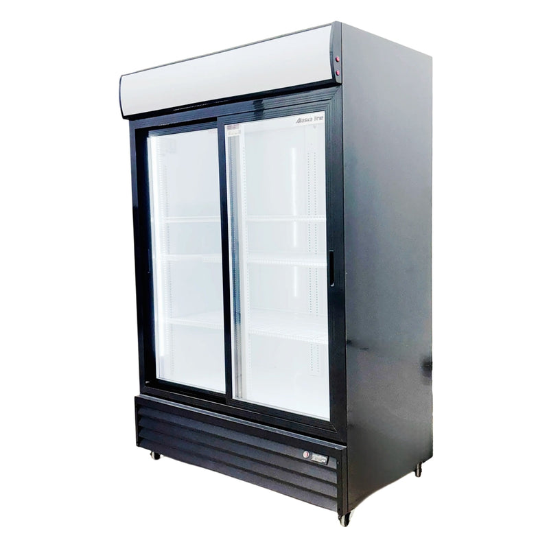 52'' Alaska-Line Double Sliding Glass Door Cooler - 38.3 Cu.Ft. HIT-801