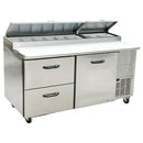 67'' Pro-Kold Single Door 2 Drawers Pizza Prep Table PPT-67-21