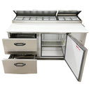 67'' Pro-Kold Single Door 2 Drawers Pizza Prep Table PPT-67-21