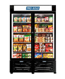 54" Pro-Kold Double Glass Door Display Freezer 32 Cu.Ft., DURF-32W
