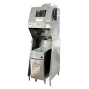 Imperial 40 Lb Electric Floor Fryer with Giles Free Standing Ventless Hood Used FOR02443