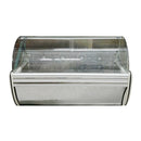 73" Stainless Steel Curved Glass Display Case Used FOR02471
