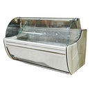 73" Stainless Steel Curved Glass Display Case Used FOR02471