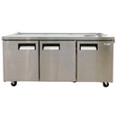 IBeeCold 70.4” Triple Door Sandwich and Salad Prep Table with a Stainless Steel Exterior FOR02482
