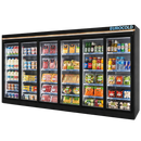 EuroCold 6 Glass Door Supermarket Cooler, Remote or Self Contain EUC-6